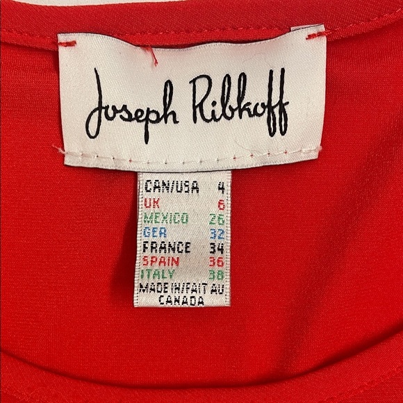 Joseph Ribkoff Vibrant Red Sleeveless Tank Tunic Top Asymmetrical hemline Sz 4 - Picture 8 of 9